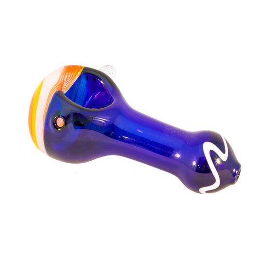 inside out glass smoke pipe blue