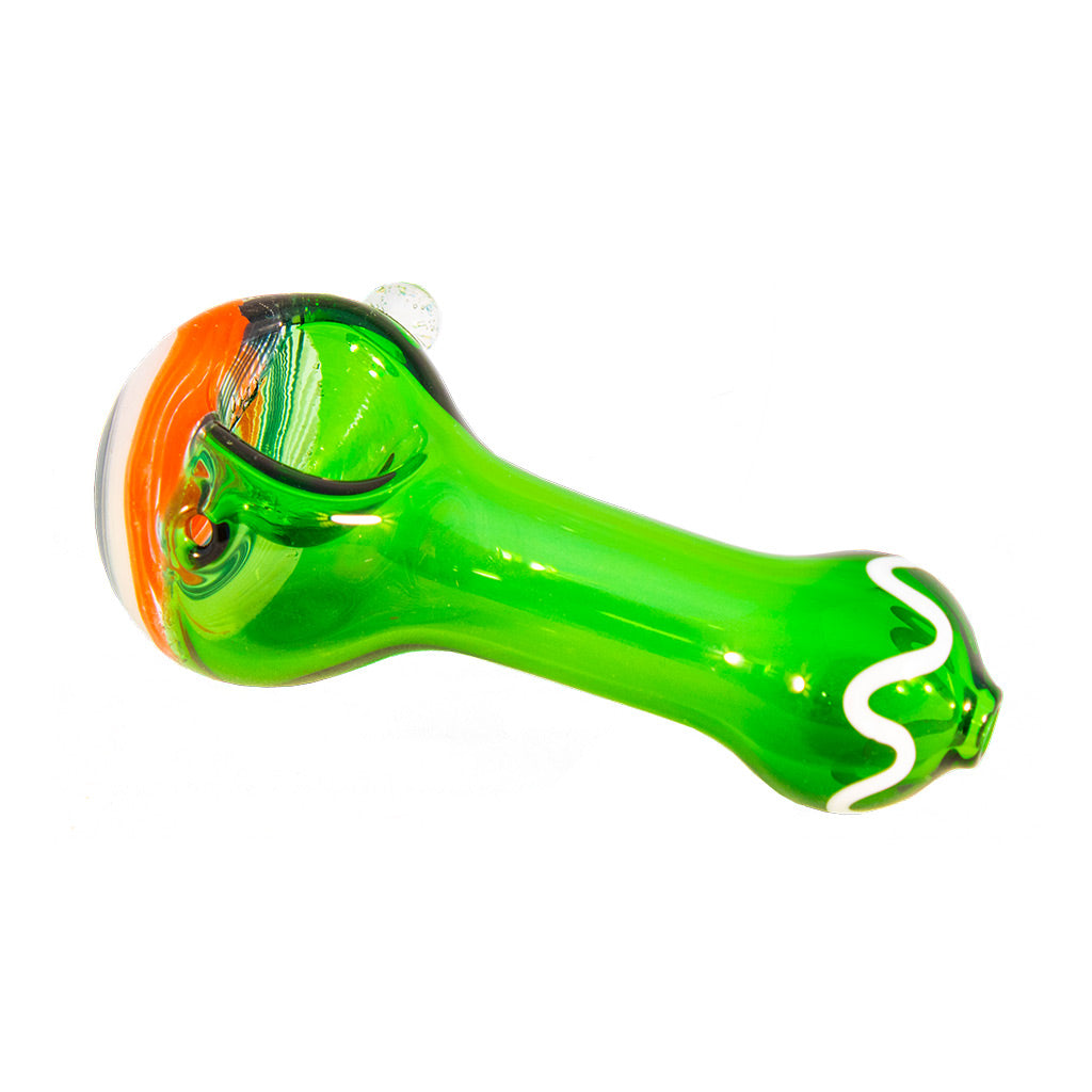 inside out glass smoke pipe green